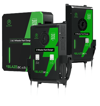 Blaze DC fast charger for 2 & 3 wheelers